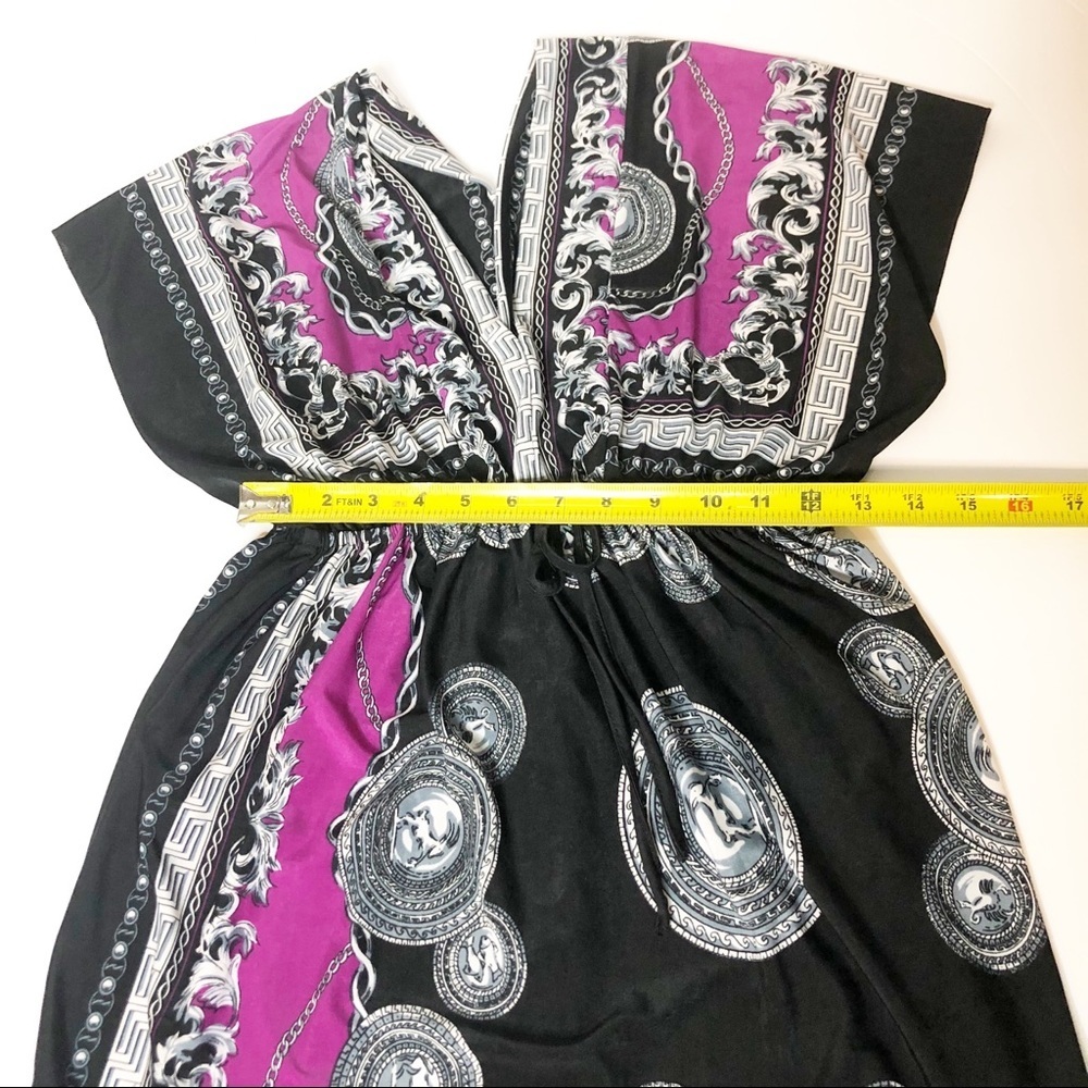 Black/Purple Bandana Print Swim Coverup Dress - Picture 4 of 8